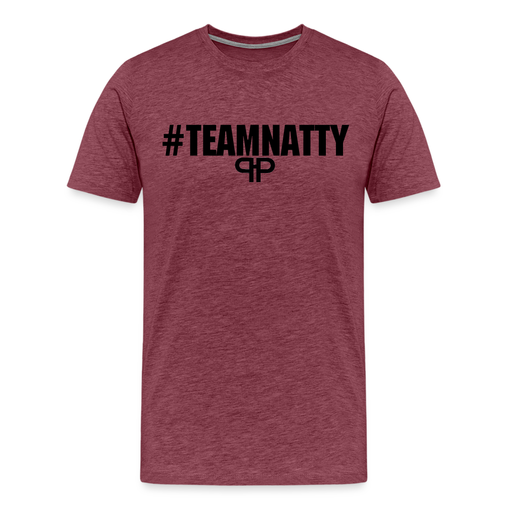 TEAM NATTY TEE - heather burgundy