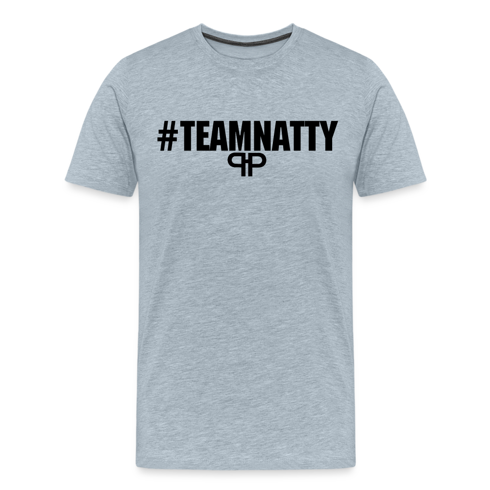 TEAM NATTY TEE - heather ice blue