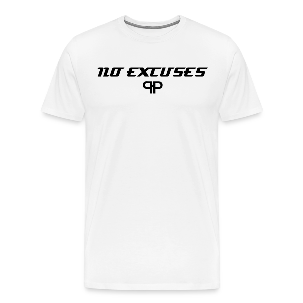 NO EXCUSES TEE - white