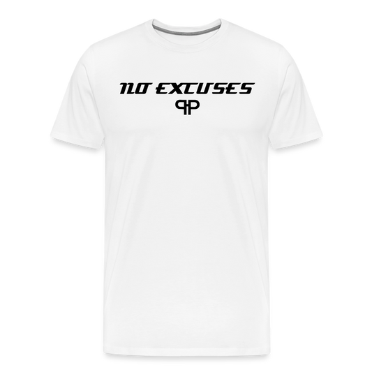 NO EXCUSES TEE - white