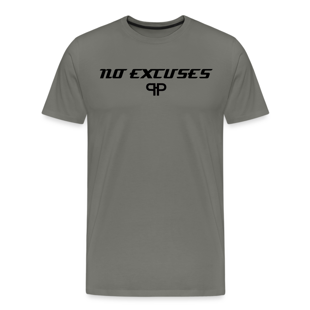 NO EXCUSES TEE - asphalt gray