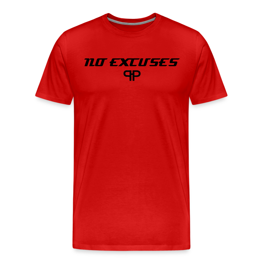 NO EXCUSES TEE - red