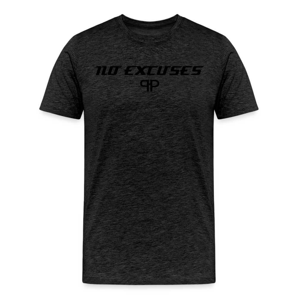 NO EXCUSES TEE - charcoal grey