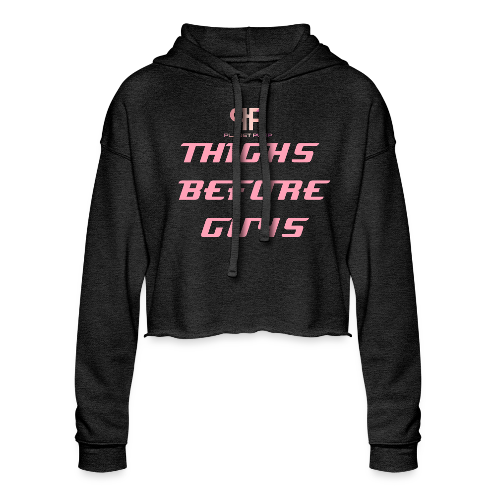 Women's Cropped Hoodie - deep heather