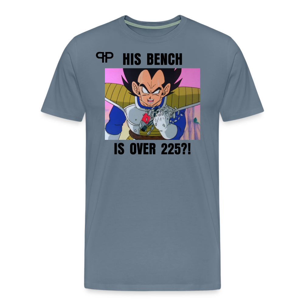 OVER 9000 TEE - steel blue