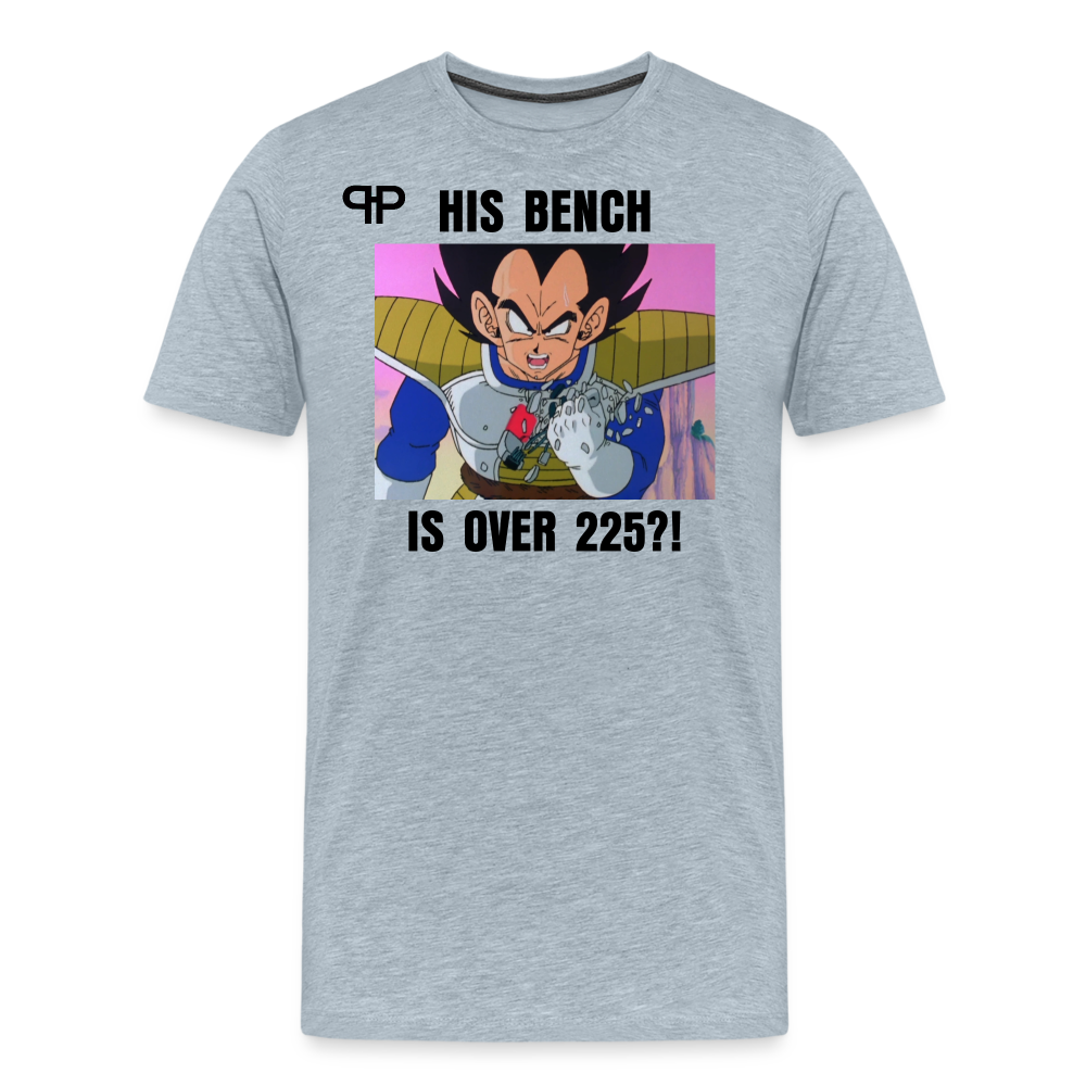 OVER 9000 TEE - heather ice blue