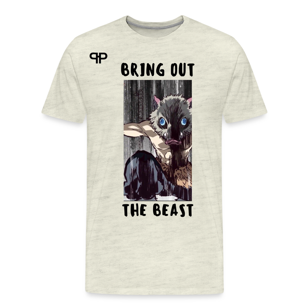 INOSKE BEAST TEE - heather oatmeal