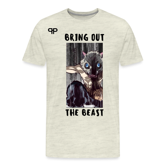 INOSKE BEAST TEE - heather oatmeal